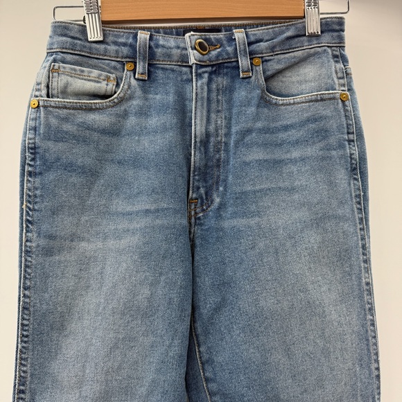 Khaite‎ Vanessa Medium Wash Skinny Jeans Women’s Size 26 High Rise Raw Hem Denim - Picture 2 of 11